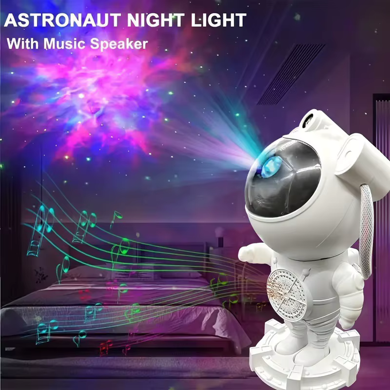 Lampe de Projection de ciel étoilé d'astronaute Bluetooth, lampe d'ambiance de lumière d'étoile sur le thème de l'espace, lampe de Table cadeau créative, veilleuse
