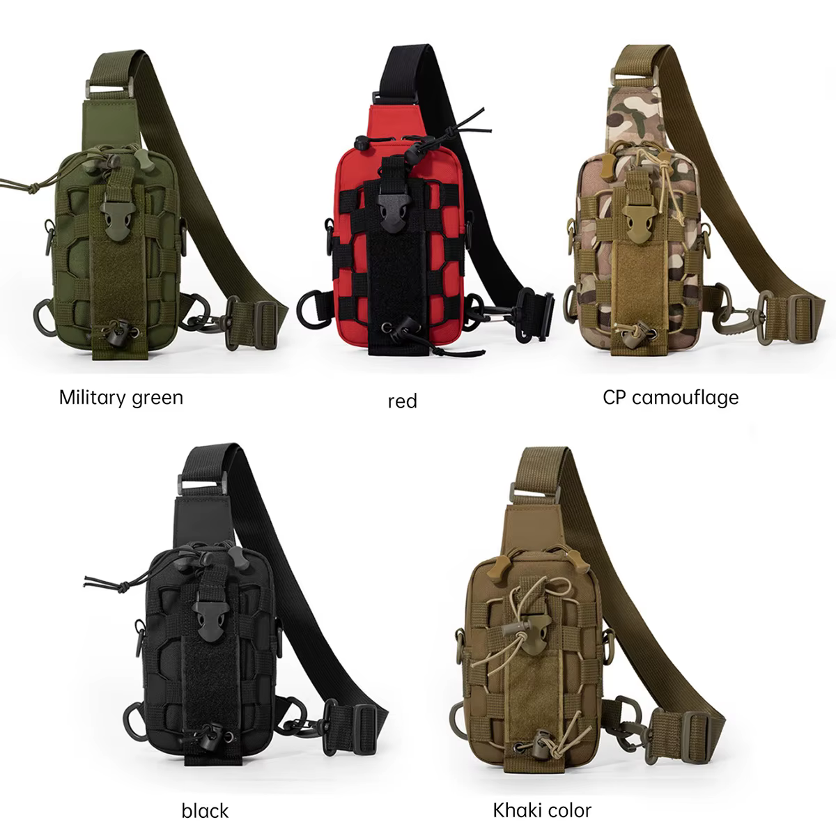 Sac de poitrine multifonctionnel, sac porte-bouteille, sac à eau à dos incliné, sac de cyclisme, sac de poitrine professionnel pour le camping et les activités de plein air