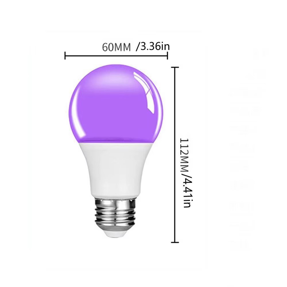 Lumière noire lampe ultraviolette UV violet ampoule atmosphère E27 UV ampoules 10W 360 lueur
