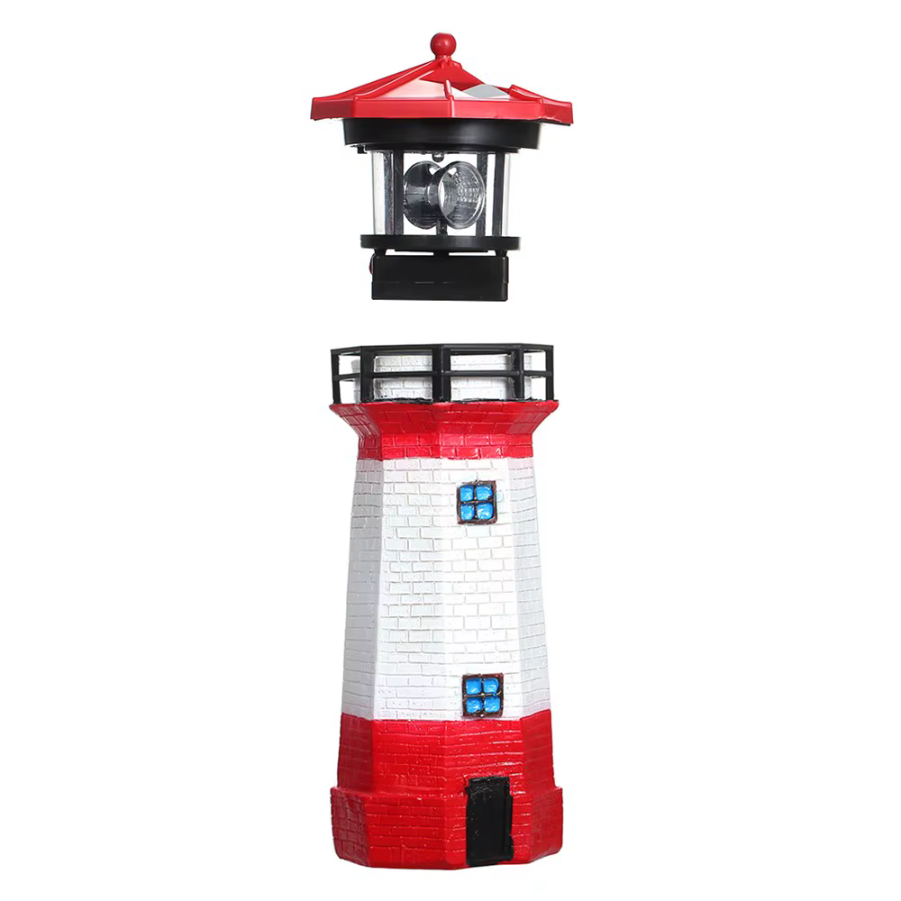 Phare Solaire avec Lampe Rotative