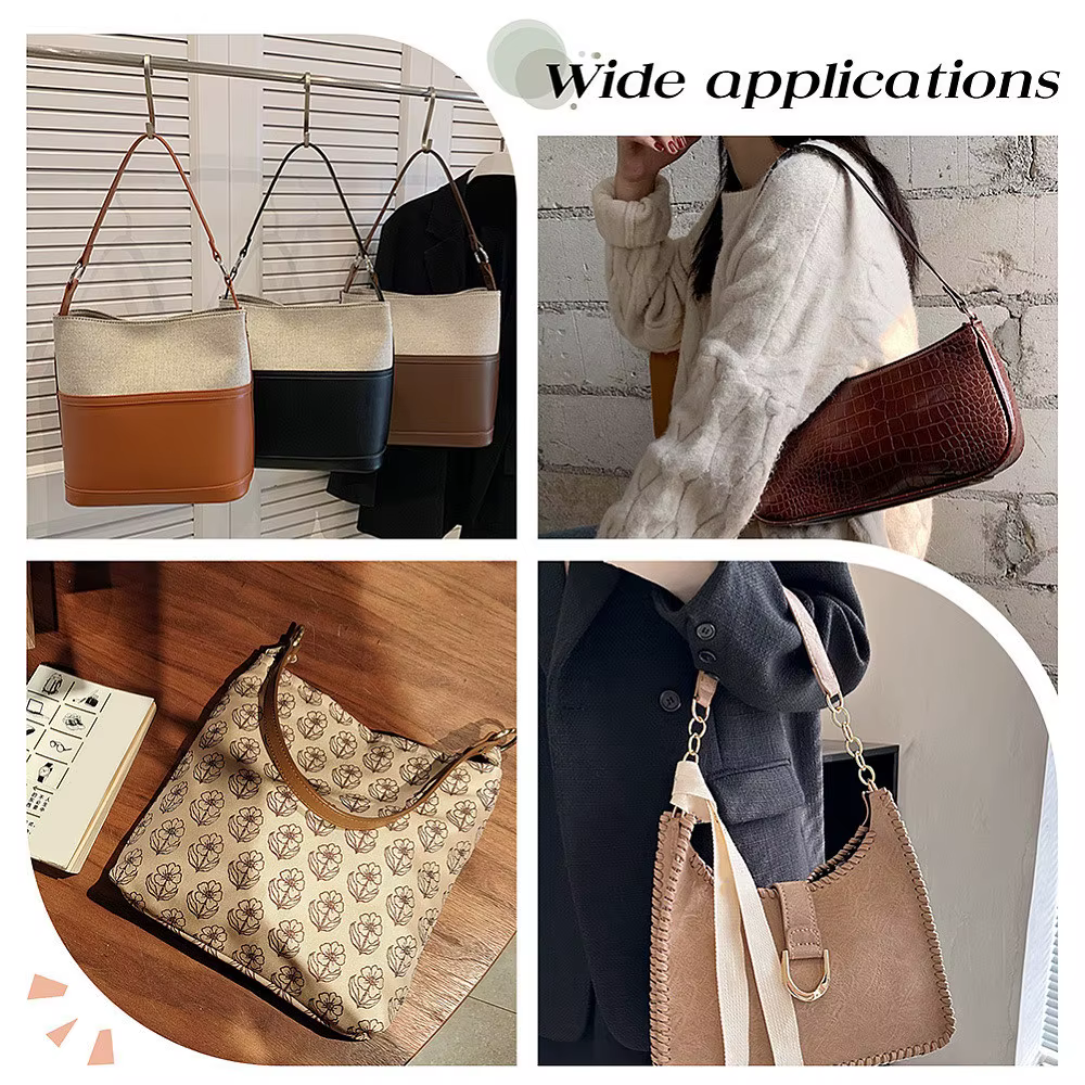 Sangles de sac à main en cuir interchangeables - Sangles réglables pour sac à bandoulière et sac porté travers pour femmes - Accessoires élégants pour sacs à main avec