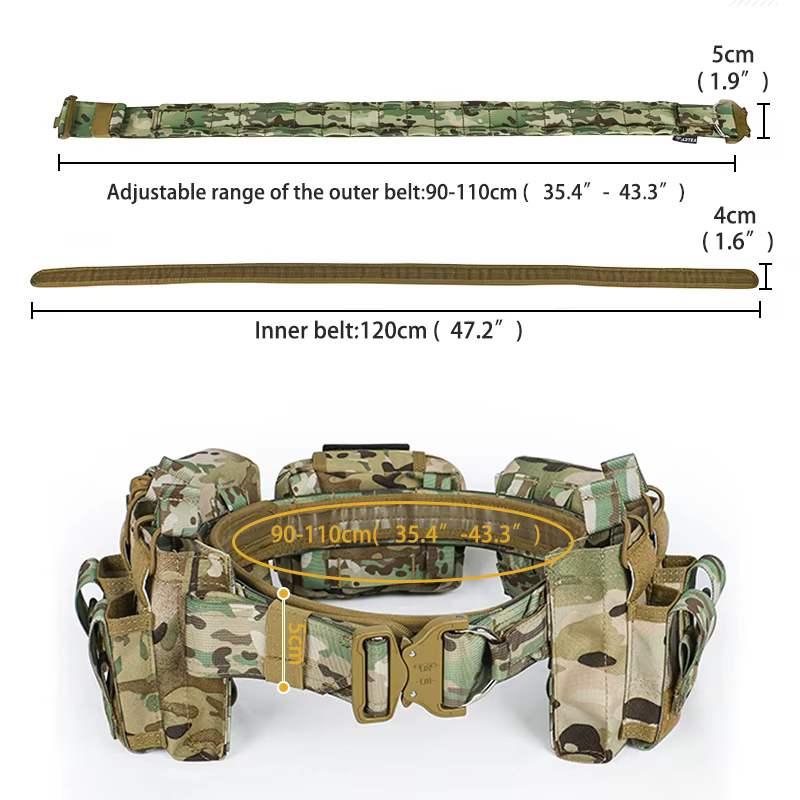 DulWaist-Ceinture utilitaire de combat de chasse en poly airsoft, ensembles de sacs, pocommuniste d'accessoires, devoir, environnement