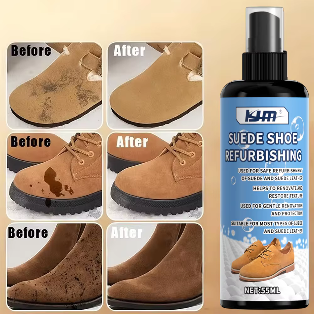 KJM 55ml Spray de rénovation pour chaussures en daim et nubuck