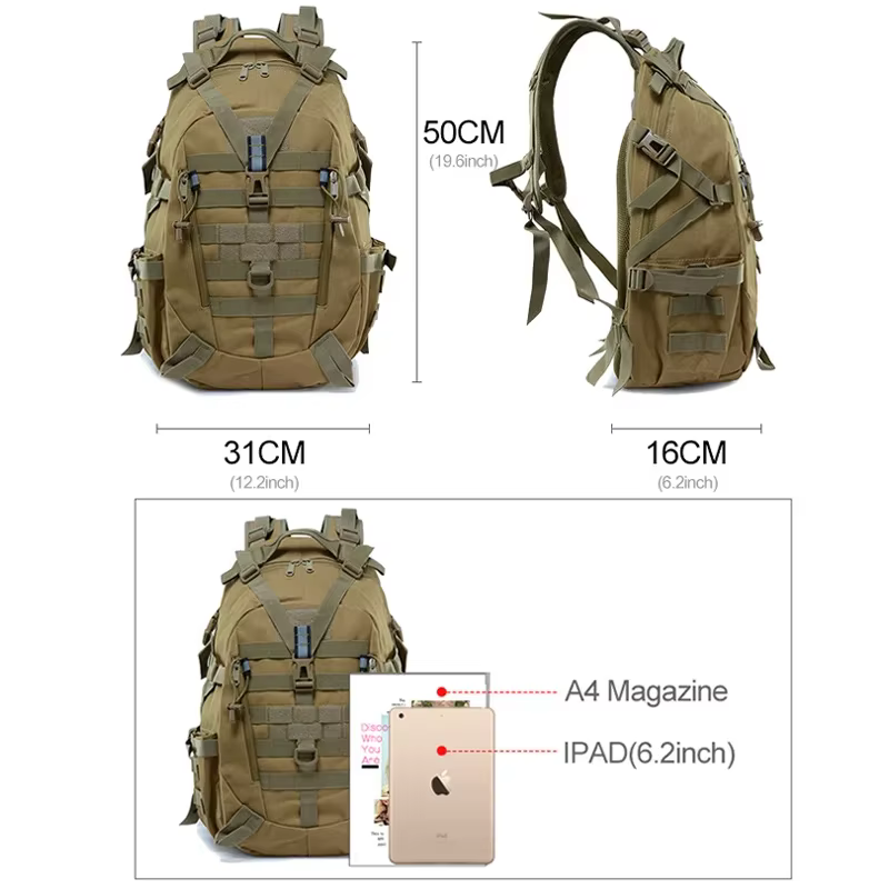 Sac à dos camouflage Molle pour homme
