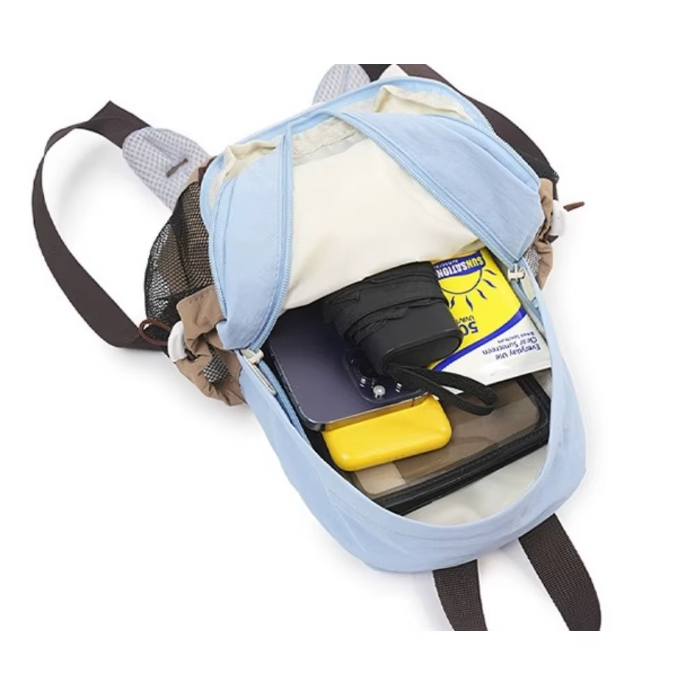 Sac à dos léger de style sportif avec blocs de couleur
