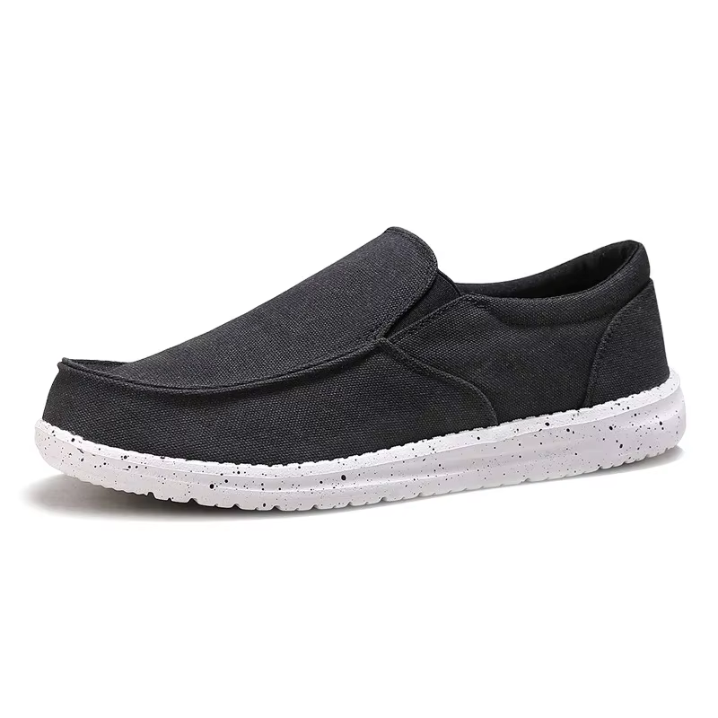 NIES DUDE Chaussures en toile pour hommes, style coréen, printemps-été, chaussures décontractées style vieux Pékin, basses, grande taille, semelle EVA