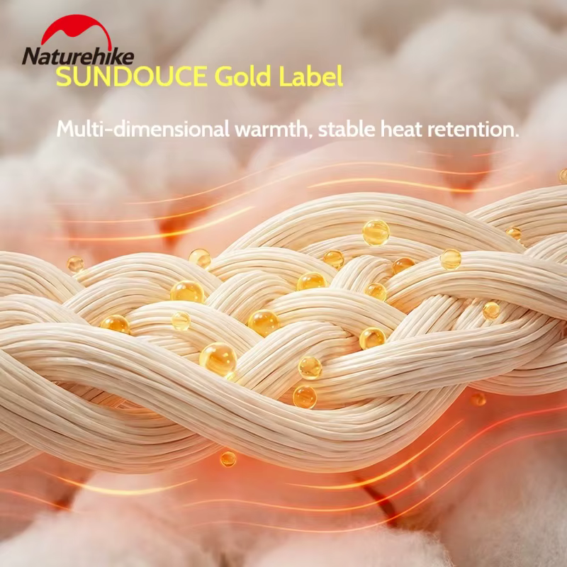 Naturehike Muxin Pro Momie Sac de Couchage Lumière Chaud Réglable Pied Compartiment Fluor Sans Hydrofuge SUNDOUCE Or Étiquette