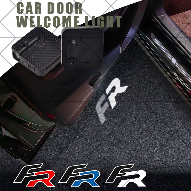 1/2 pièces pour FR Logo Tarraco Ibiza Ateca Leon né Cordoba Formentor voiture HD projecteur lampe LED Auto porte bienvenue lumière accessoires