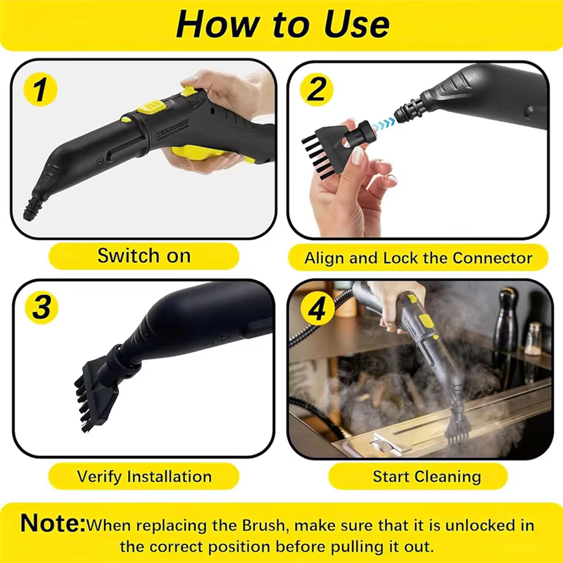 Raclette de fenêtre en tissu Microfibre, brosses rondes pour Karcher SC1 SC2 SC3 SC4 SC5, accessoires de nettoyeur à vapeur-CLIM