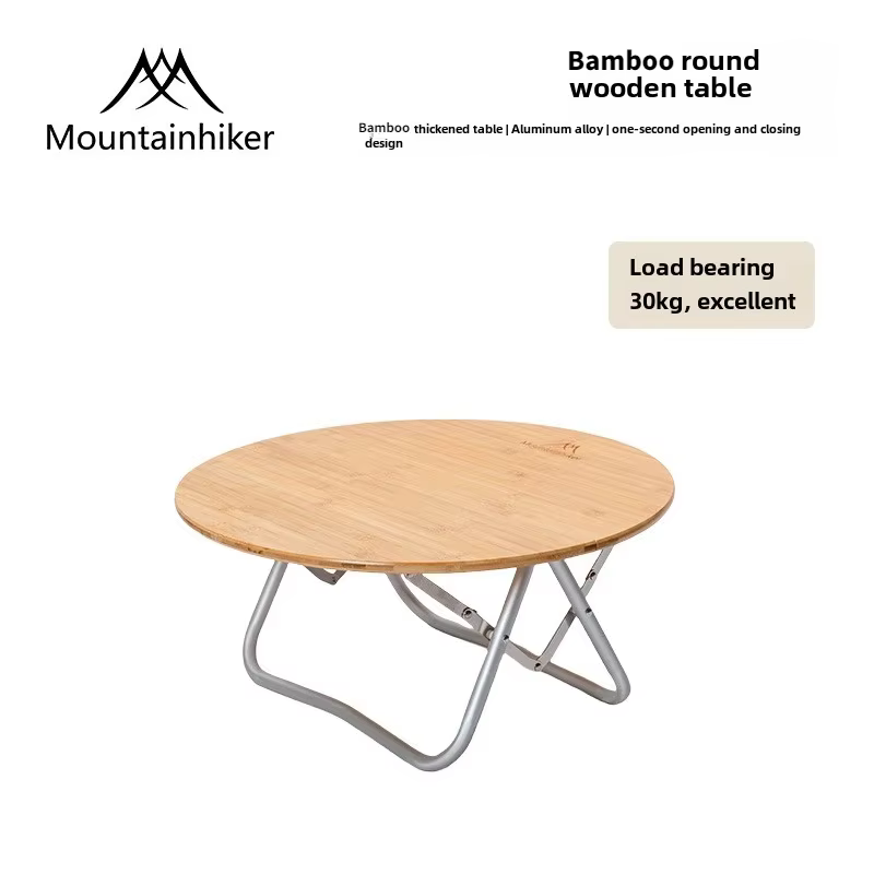 Table pliante en bambou pour camping en plein air