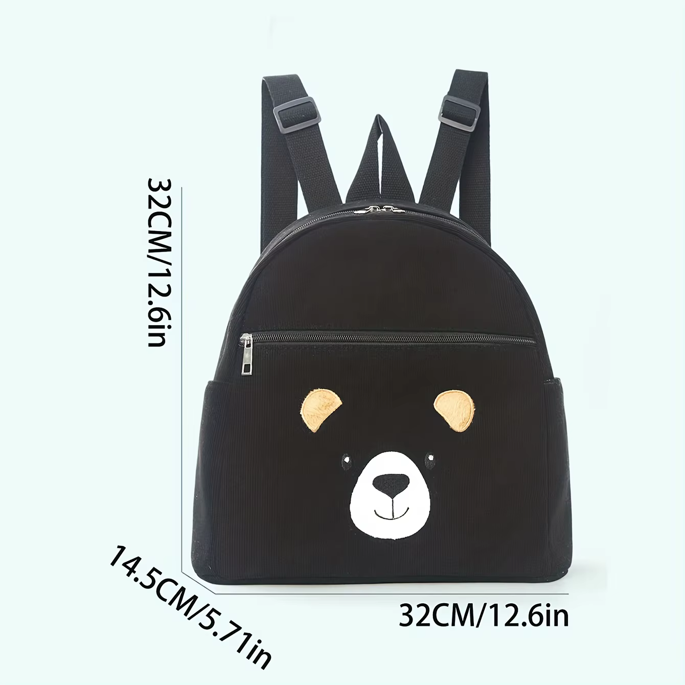 Sac à dos pour enfants ours mignon brodé personnalisé |   Sac pour tout-petits de la maternelle |   Adorable sac ours personnalisable