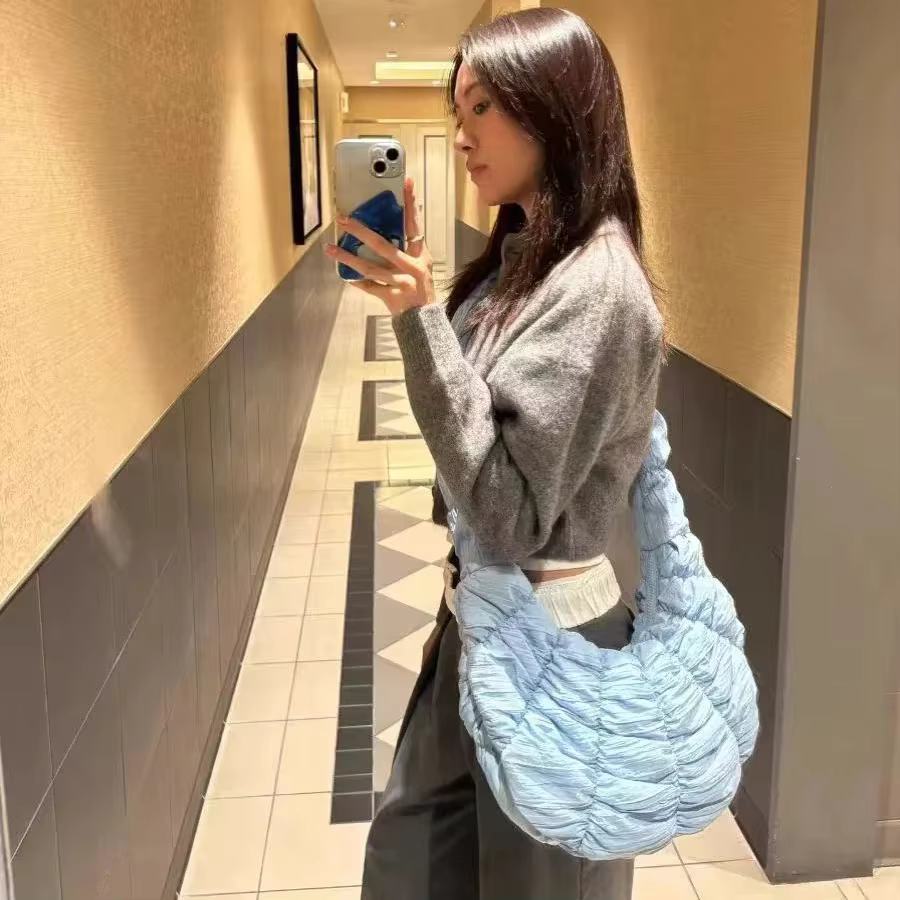 Hobos sac croisé Y2k mode décontracté plissé nuage sac à bandoulière unique grande capacité fourre-tout coréen populaire sac diagonale croix
