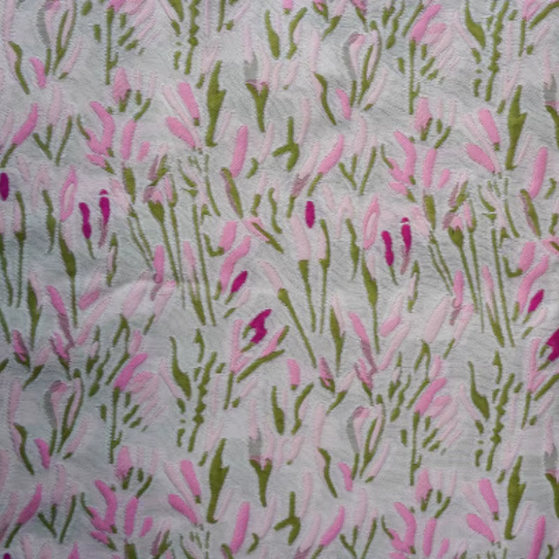 Tissu Jacquard en relief rose Pastel pour femmes