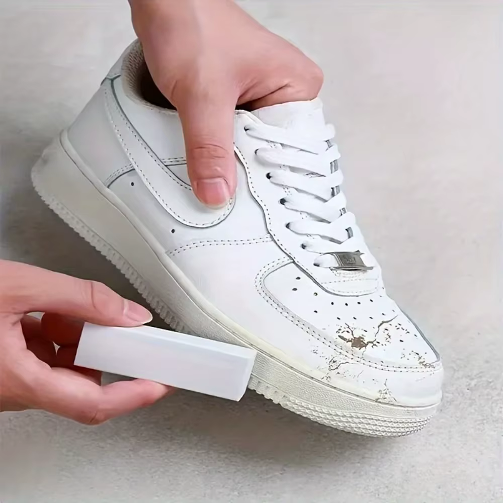 Nettoyant portable pour chaussures en daim et cuir – Gomme décontaminante imperméable pour chaussures blanches et brosse à chaussures