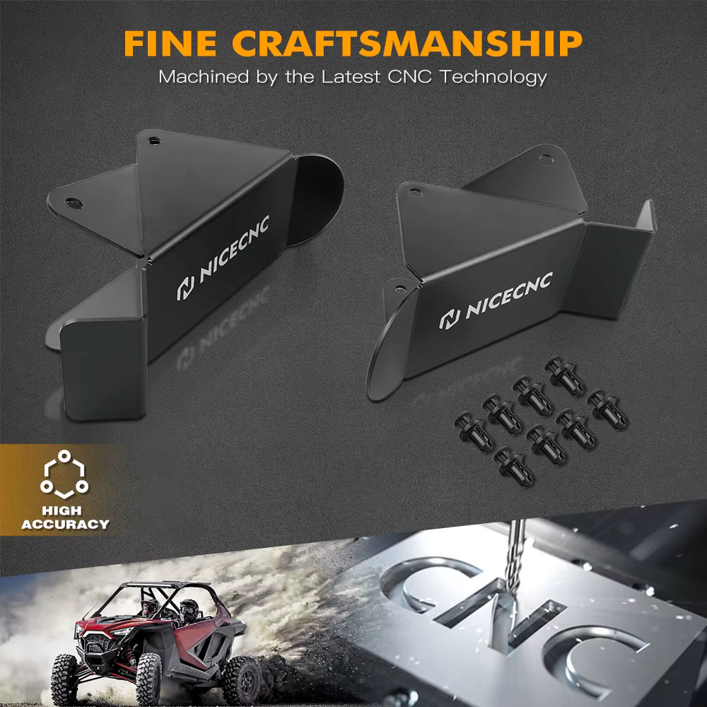 NICECNC UTV accessoires bras de fuite gardes protecteur pour Polaris RZR XP 1000 2014-2020 couverture plus grande 6061-T6 billette d'aluminium