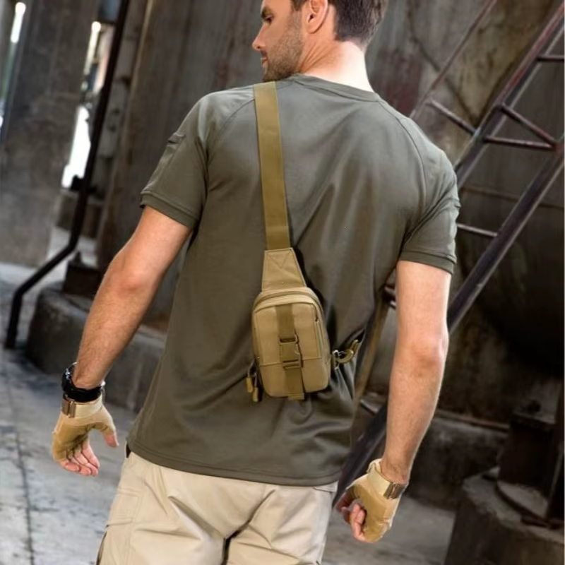Sac de poitrine tactique militaire Trekking Pack EDC sac de sport sac à bandoulière sac