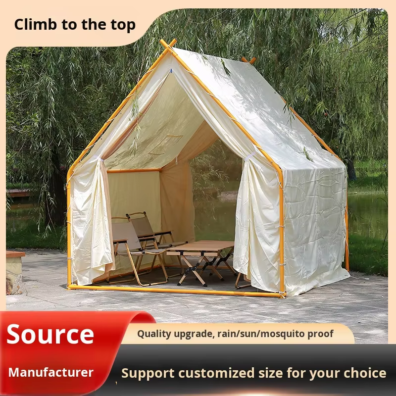 Tente de camping triangulaire Dengfeng imperméable et coupe-vent pour barbecue