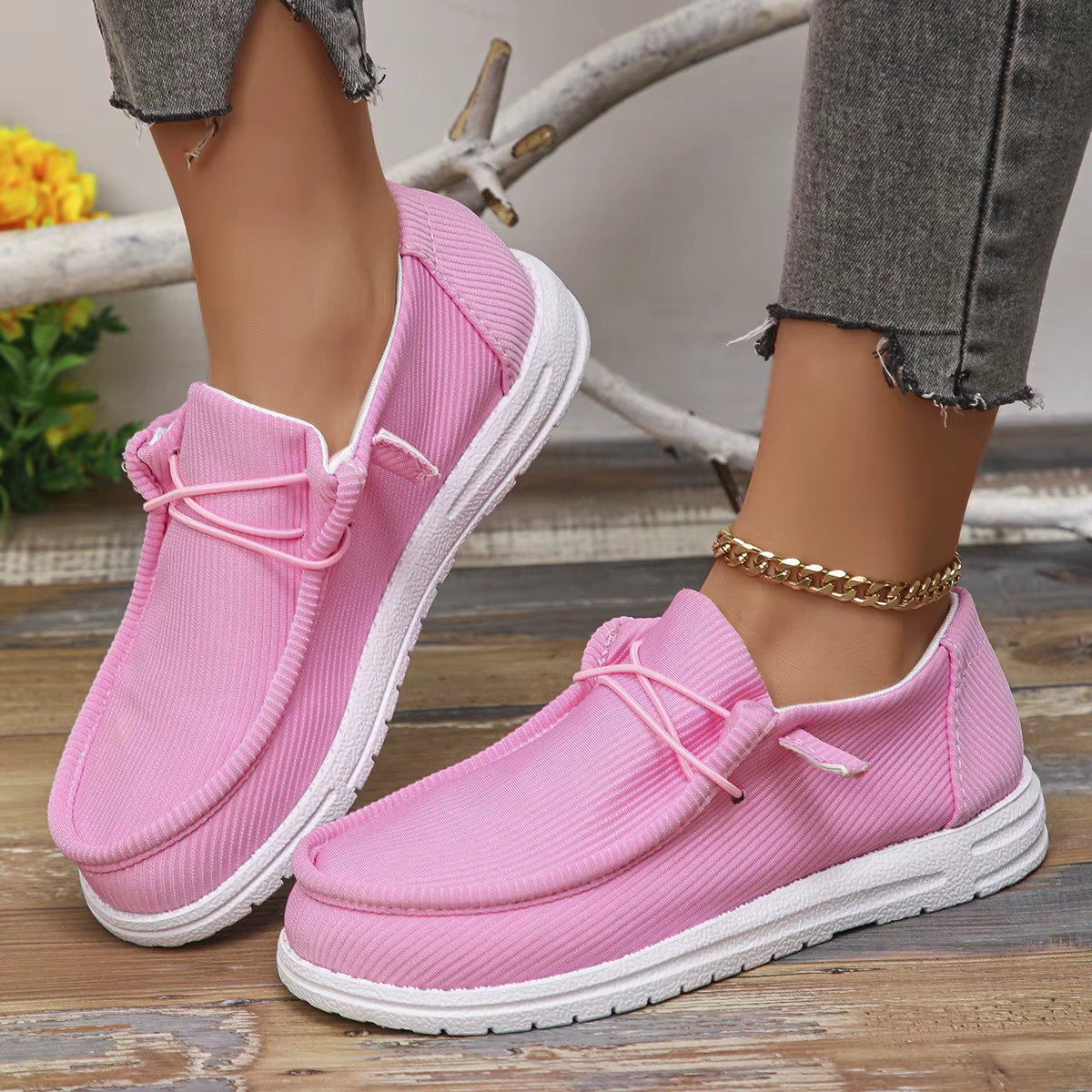 Chaussures en toile femmes été espadrilles décontractées femmes respirant tissu mocassins plate-forme chaussures femme chaussures De créateur Zapatos De Mujer