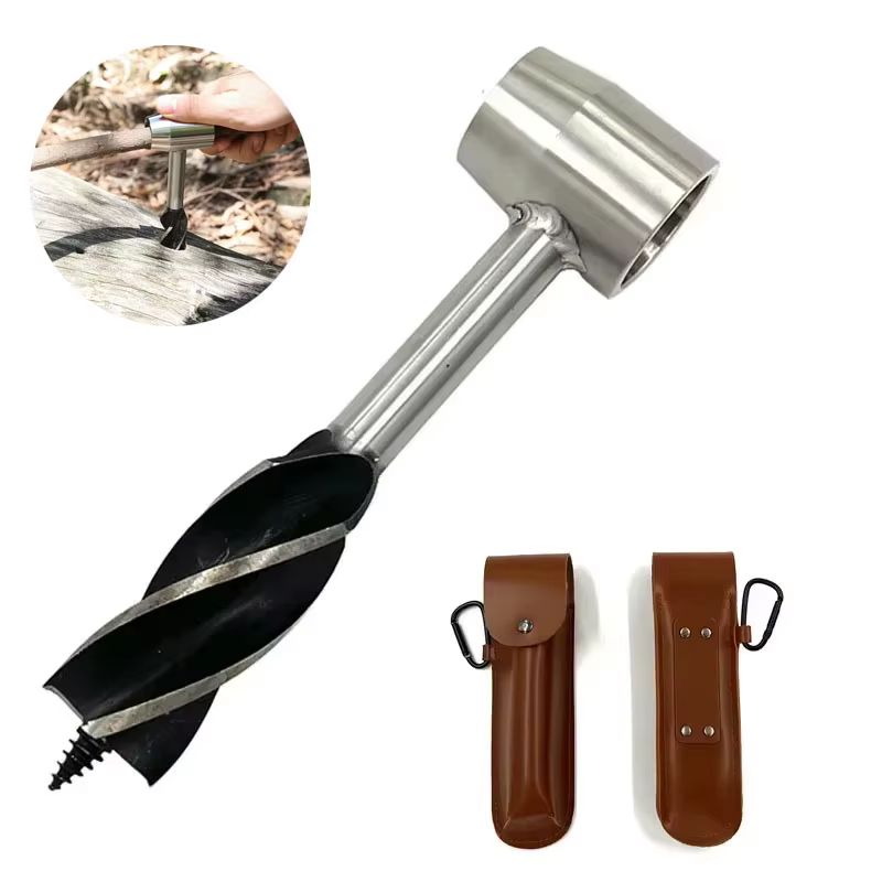 Clé à tarière, perceuse à main de survie en plein air, équipement de survie, outil de sport, artisanat de Jungle, accessoires de Camping Bushcraft