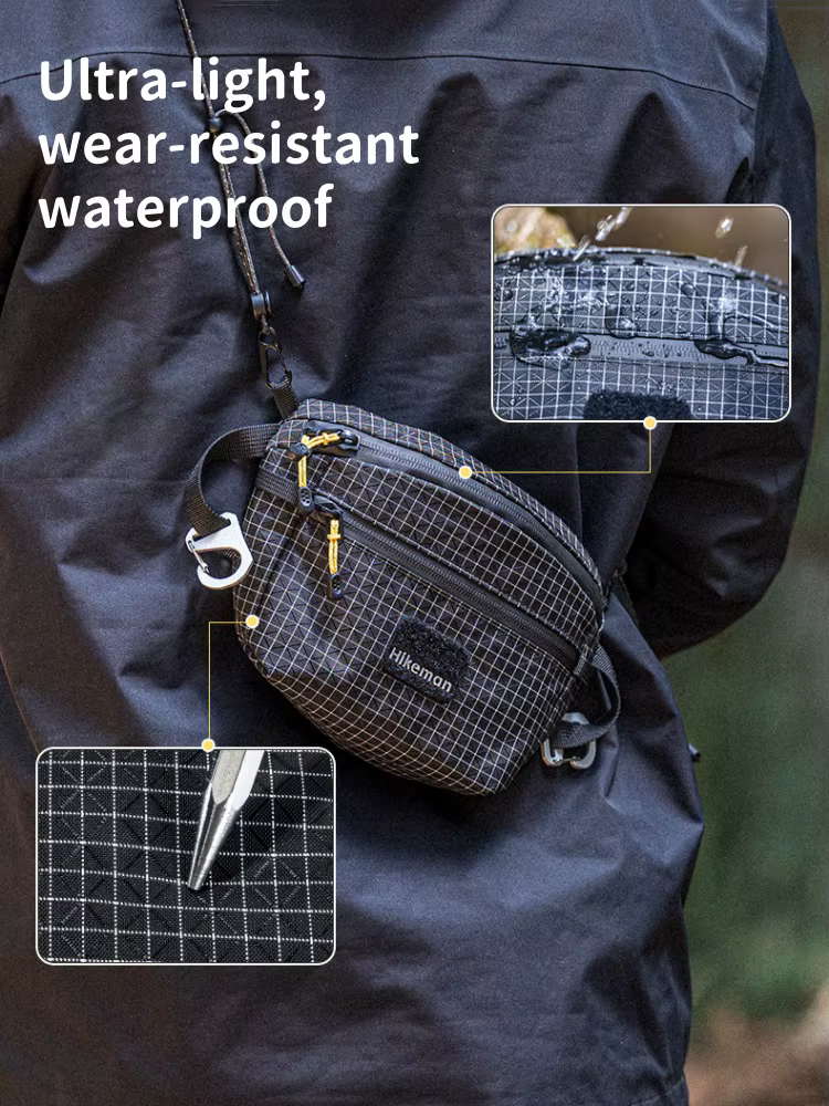 Hikeman sac de poitrine en plein air sac de pêche multifonctionnel Camping sac à bandoulière sport cyclisme sac de taille