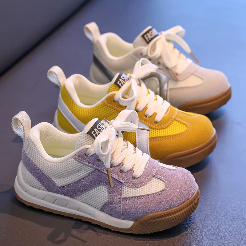 Chaussures de sport pour enfants printemps automne nouvelle école filles baskets casual unisexe enfants mode maille garçons chaussures de basket-ball respirant