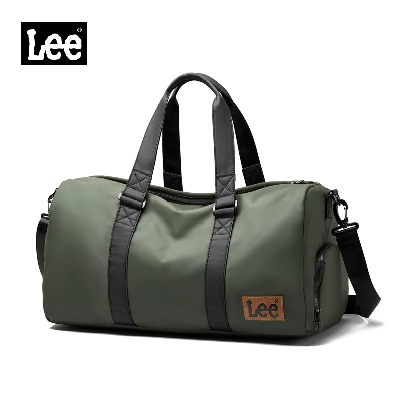 LEE vert Olive sec humide poche compartiment à chaussures sac de voyage imperméable en Nylon cuir Fitness Sport grande