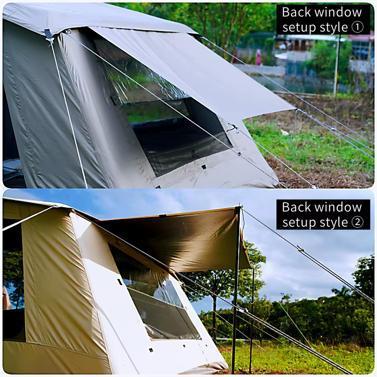 Tente de tourisme gonflable pour le camping et les voyages avec design de piscine intégrée
