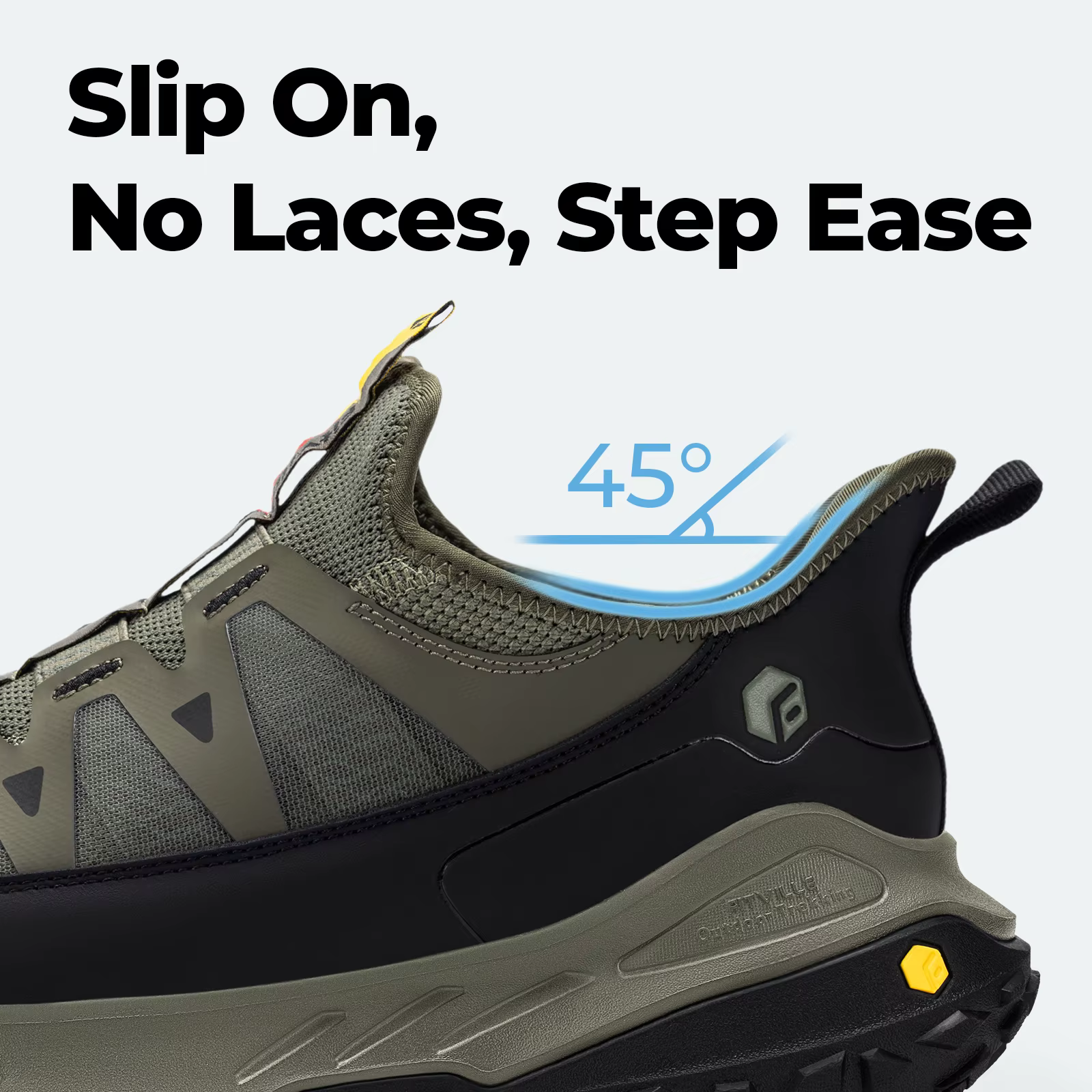 Chaussures de randonnée Fitville Outdoors extra larges, baskets de sport décontractées à enfiler pour hommes, antidérapantes et confortables