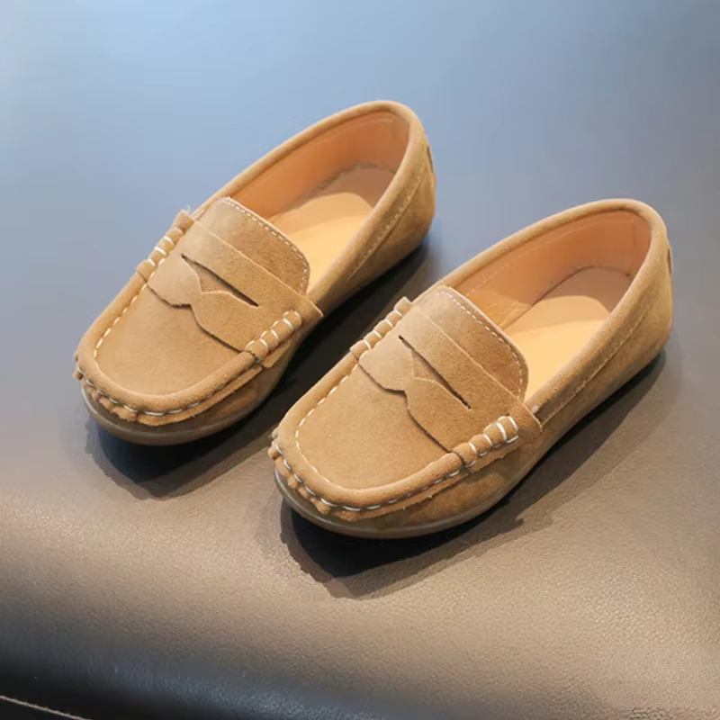 Mocassins en Cuir à Enfiler pour Enfant Garçon