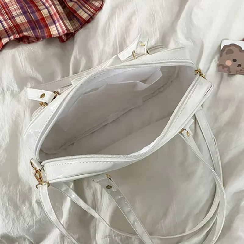 Transparent japonais mignon en cuir verni Itabag mode filles étudiant JK sac à bandoulière personnalité sac à bandoulière Ita sac aseoка
