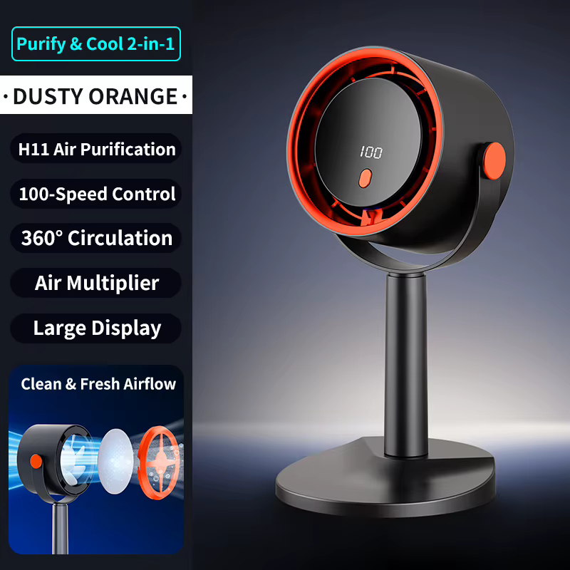Ventilateur électrique sans pales portable pour le camping en plein air avec fonction minuterie