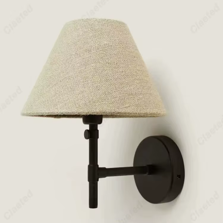 Lampe murale LED en tissu de style japonais rétro simple
