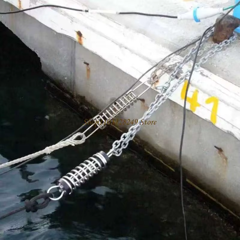 Accessoires marins : Amortisseur de tension de câble à ressort en acier inoxydable 316 pour ancrage et amarrage de bateau