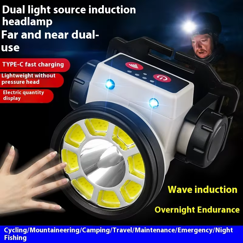 Lampe frontale de pêche LED
