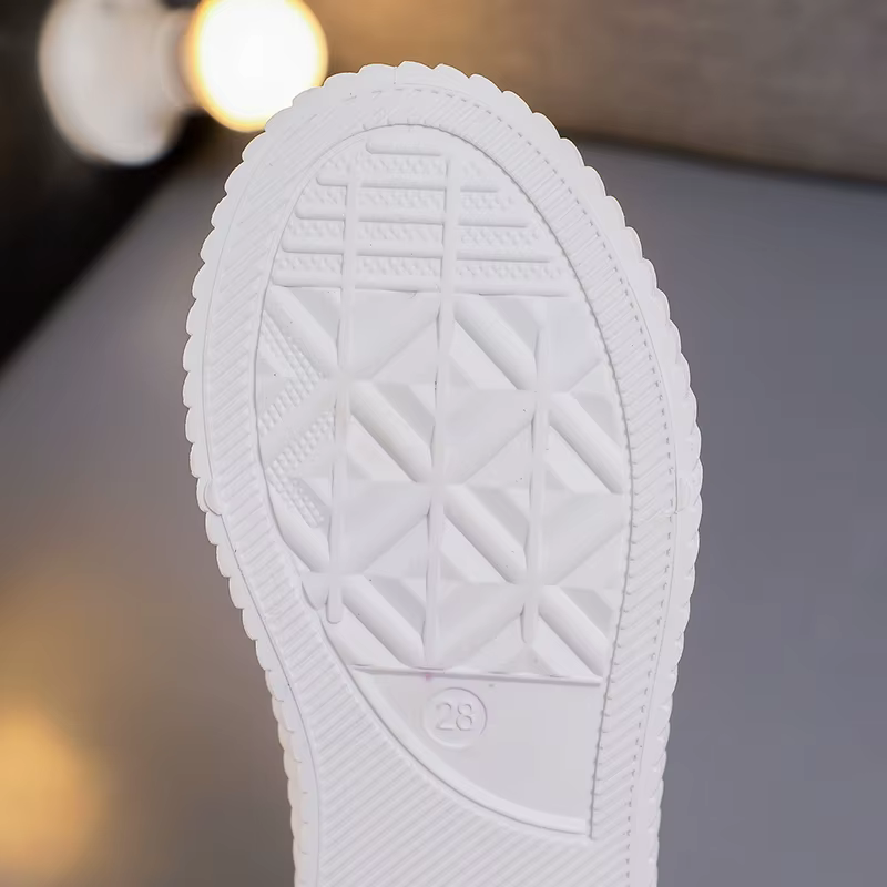 Chaussures en Toile pour Enfant de 3 à 15 Ans, Baskets Blanches et Noires, Souples et Décontractées, pour Garçon et Fille, Quatre Saisons