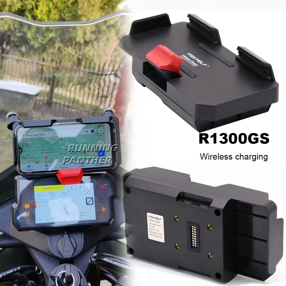 Support de téléphone pour moto, accessoires pour BMW R1300GS R1300 GS R 1300 GS r1300gs, chargeur sans fil, charge rapide USB