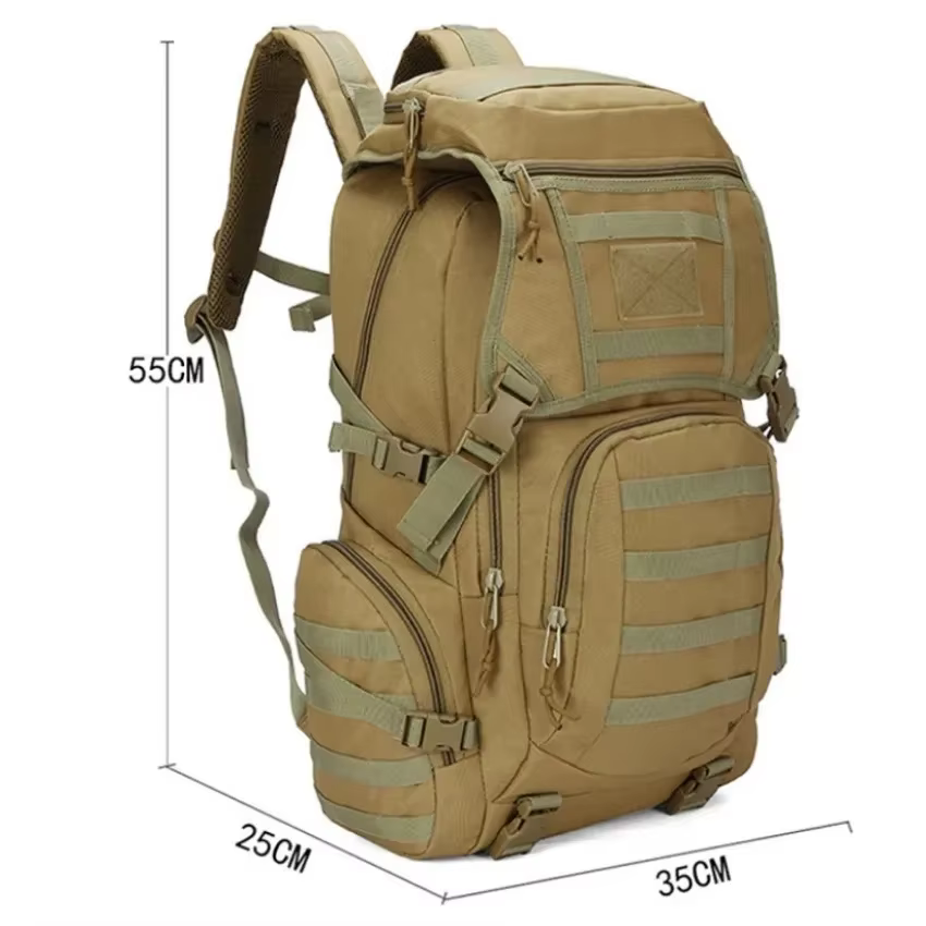 Sac à dos tactique 50L Sport de plein air randonnée sac à dos 3P Molle sac à dos Camping chasse escalade étanche pêche