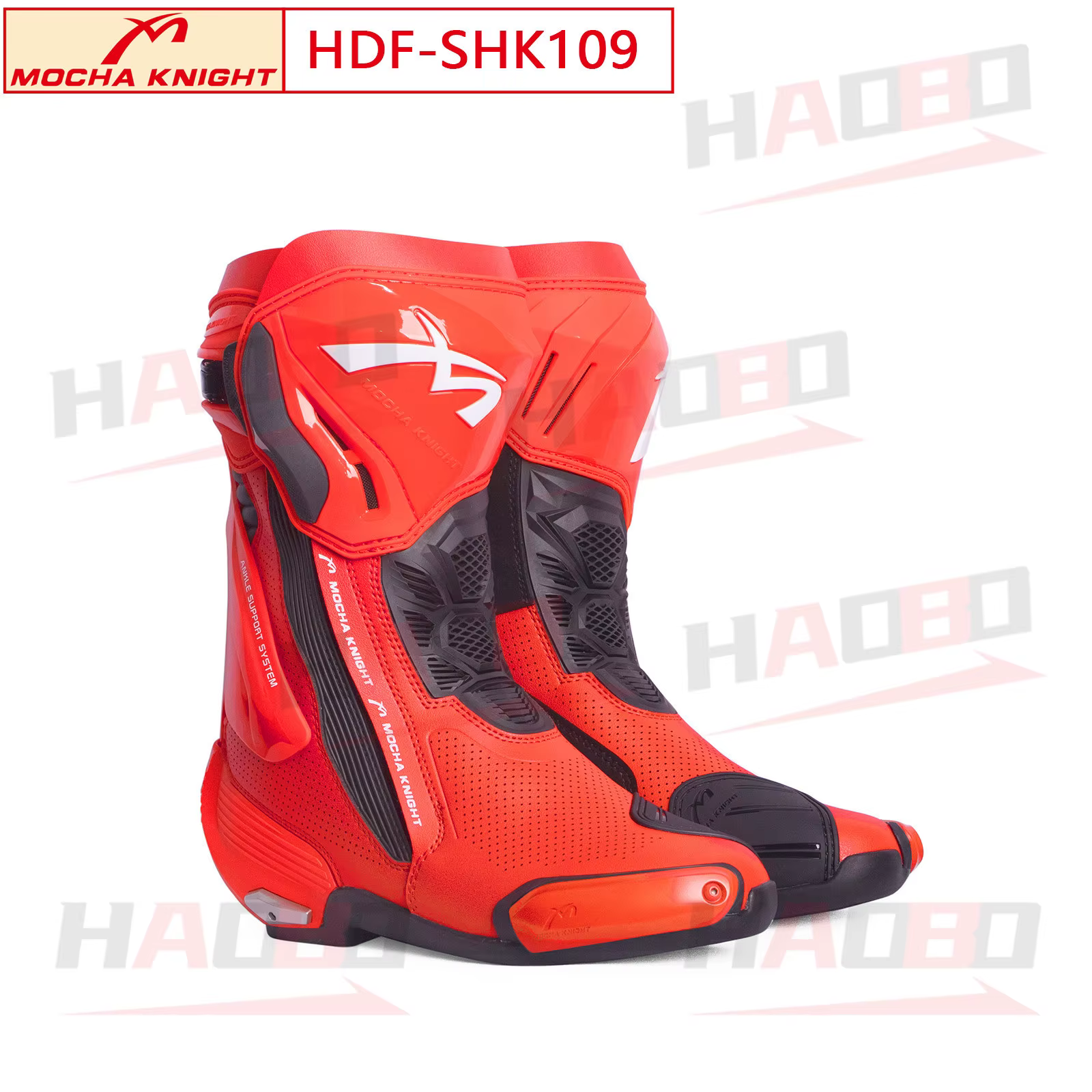Bottes de course pour moto MOCHA SH109, perforées, respirantes, professionnelles, pour motocross, bottes de moto Knight, certifiées CE