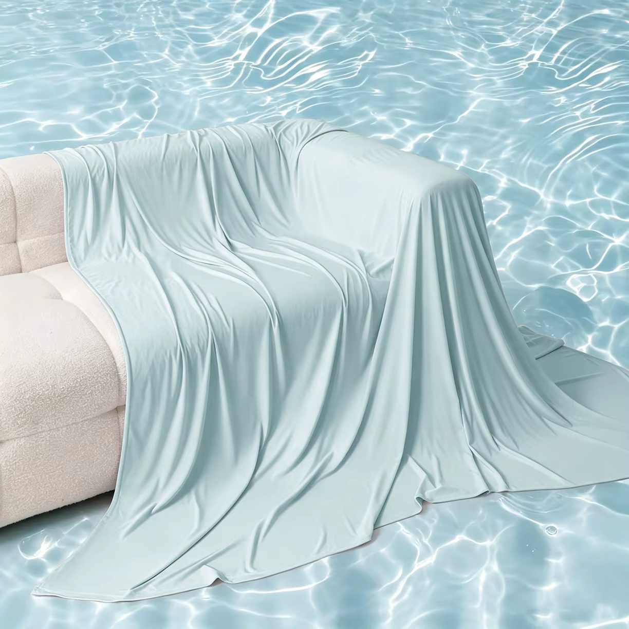 Drap de lit en soie rafraîchissante avec des propriétés absorbantes et respirantes