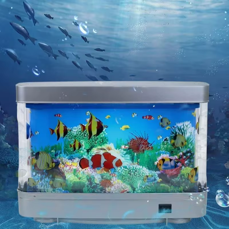 Lampe décorative d'aquarium océanique, lumières d'aquarium artificielles pour poissons tropicaux, lampe à mouvement, veilleuse, imitation de mouvement virtuel