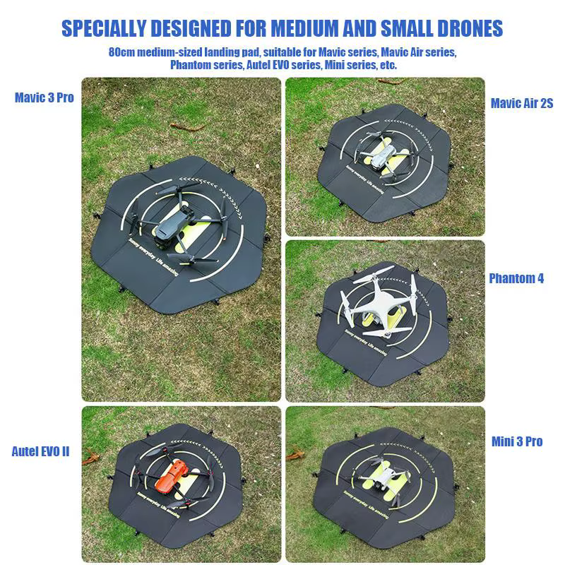 Volodymyr 80 cm (31 '') tapis d'atterrissage pour drone pliable rapidement double face étanche pour DJI Mavic 3 Pro/Phantom 4 Pro/Autel EVO II