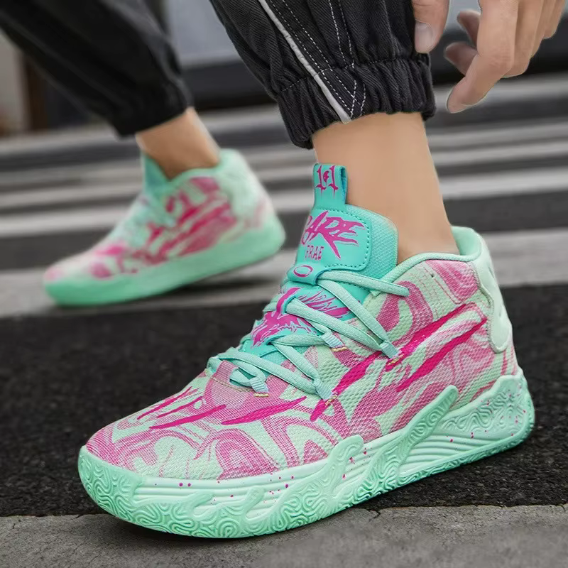 Chaussures de basketball montantes pour hommes, idéales pour la course et les activités sportives en extérieur sur terrain en ciment – Chaussures athlétiques pratiques