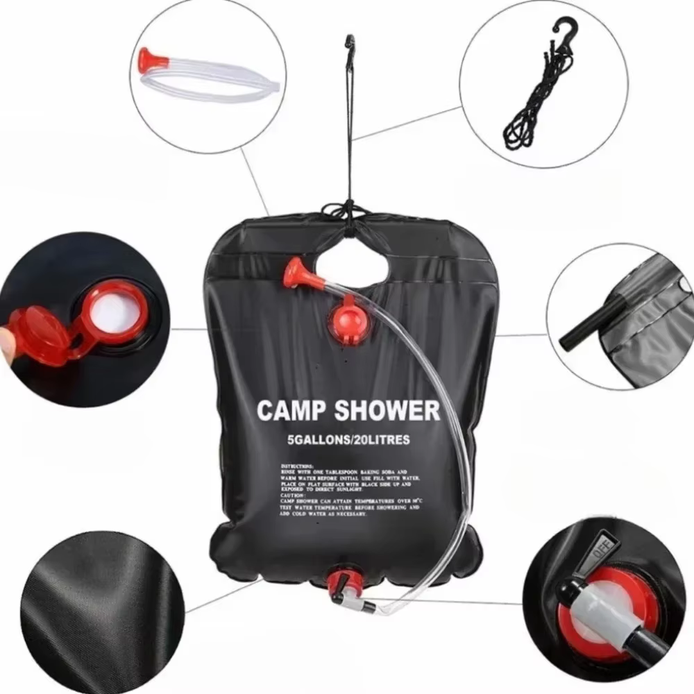 Sac de douche extérieur de grande capacité 20l