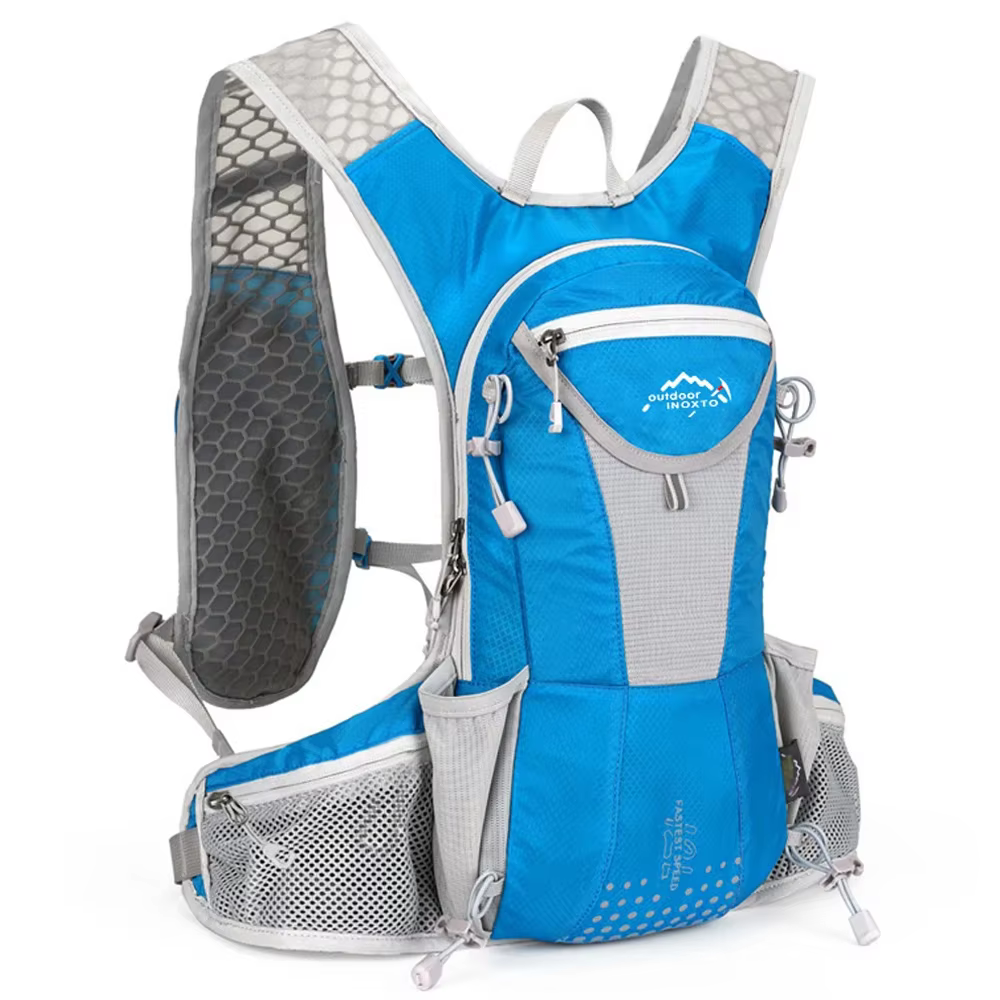 12L Sport de plein air cyclisme Camping sac d'eau casque stockage hydratation sac à dos ultraléger randonnée vélo Ride Pack vessie sac à dos