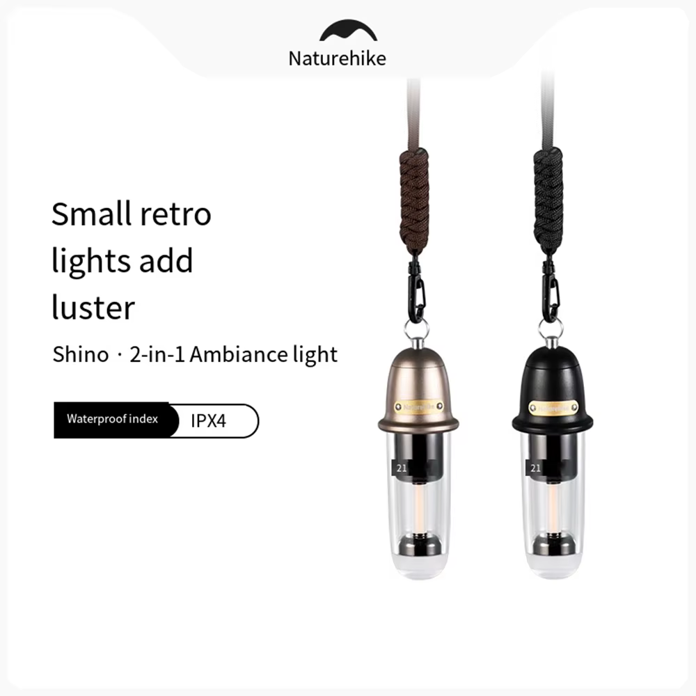 Naturehike extérieur Portable 2 en 1 Camping éclairage charge atmosphère veilleuse 900mAH lampe de poche étanche