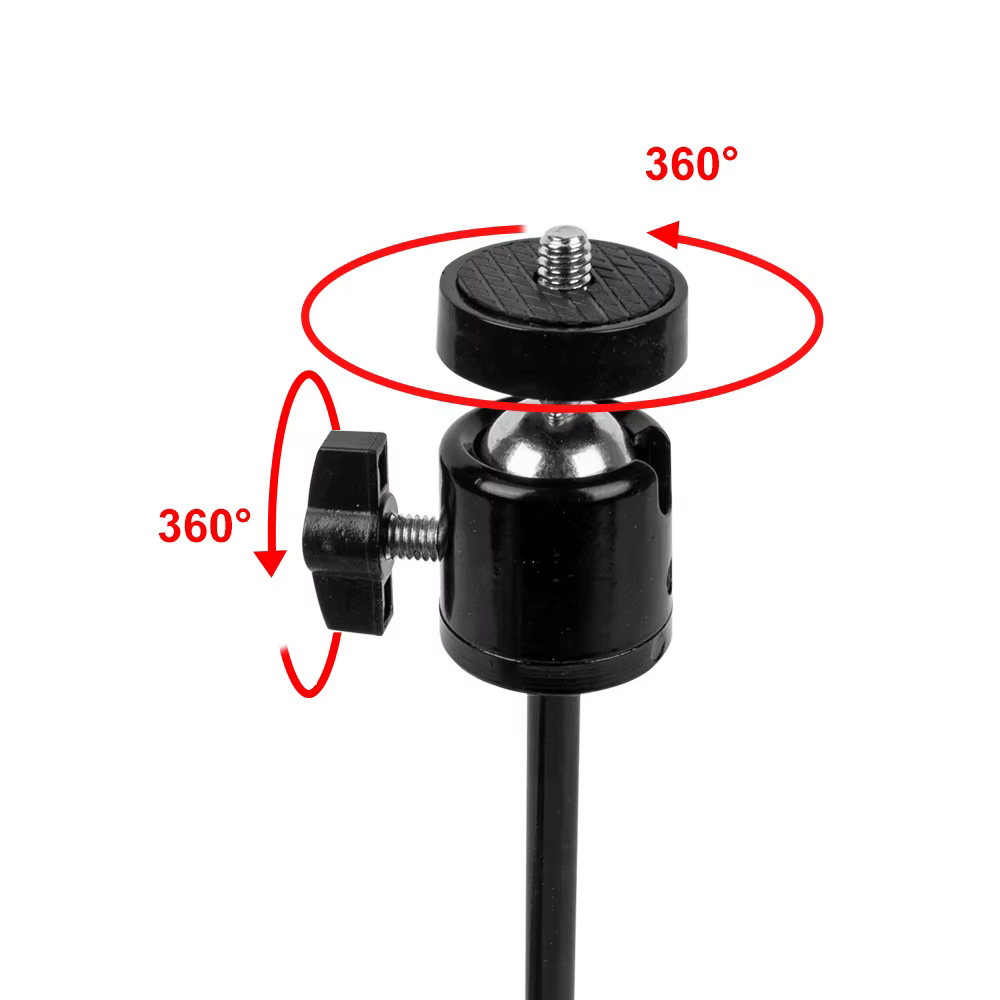 Support d'arbre de caméra portable avec vis de 1/4 pouces pour une installation rapide, réglable pour les caméras, les chargeurs solaires et la vision nocturne