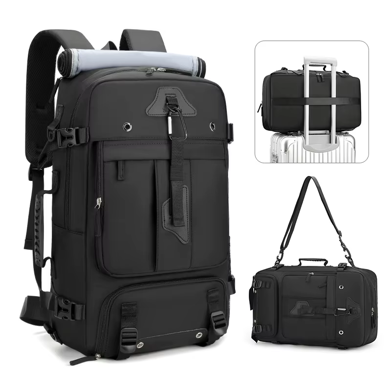 Sac à dos grande capacité 60L pour homme, extensible, pour voyage en extérieur, avec compartiment à chaussures, modèle 2026