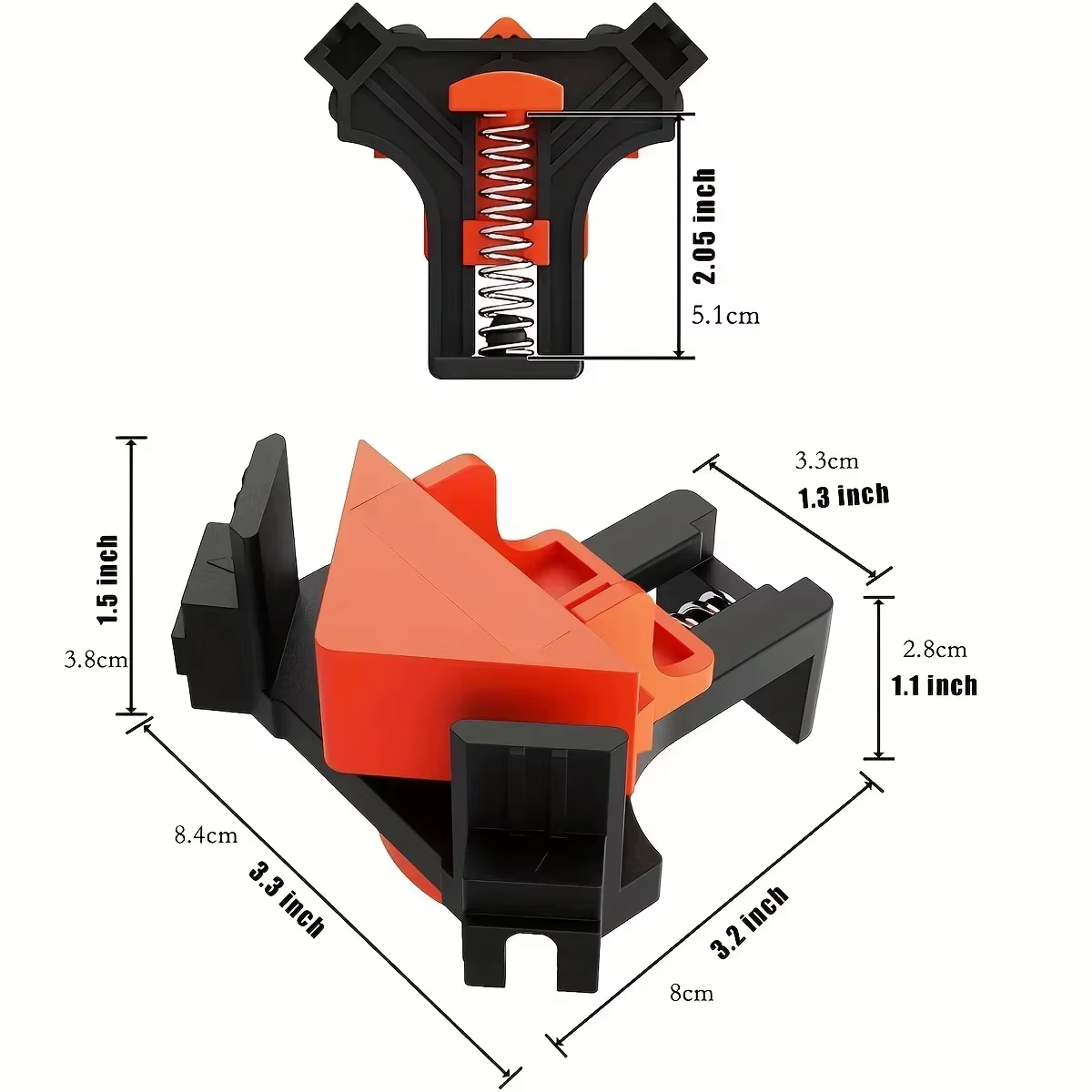 Pince de fixation à Angle droit, 4 pièces, pince pour le travail du bois, pince d'angle pivotante réglable, fixateur de Clip d'angle pour armoires de perçage de soudage