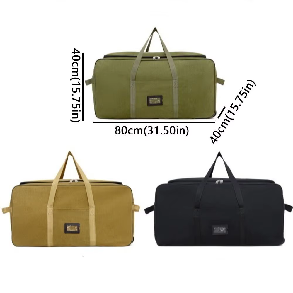 Sac de voyage pliable pour le week-end, grande capacité, plusieurs compartiments, sac de rangement pour bagages avec roues amovibles, imperméable