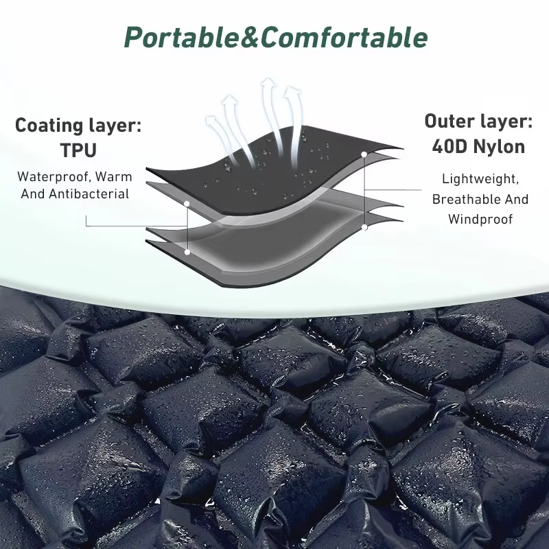 TARKA – tapis de Camping gonflables, matelas pneumatique avec oreiller, coussin de couchage touristique en plein Air, matelas auto-gonflant pour randonnée et escalade